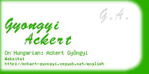 gyongyi ackert business card