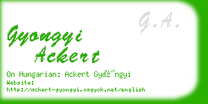 gyongyi ackert business card